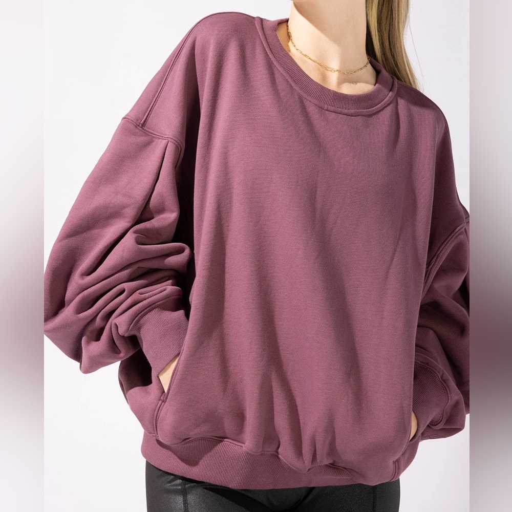 Popflex active merlot brunch sweater crewneck